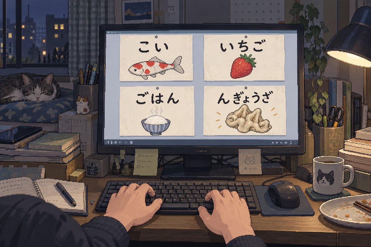 「ごはん」で負けた人と、「んぎょうざ」で続けたAI。の挿絵